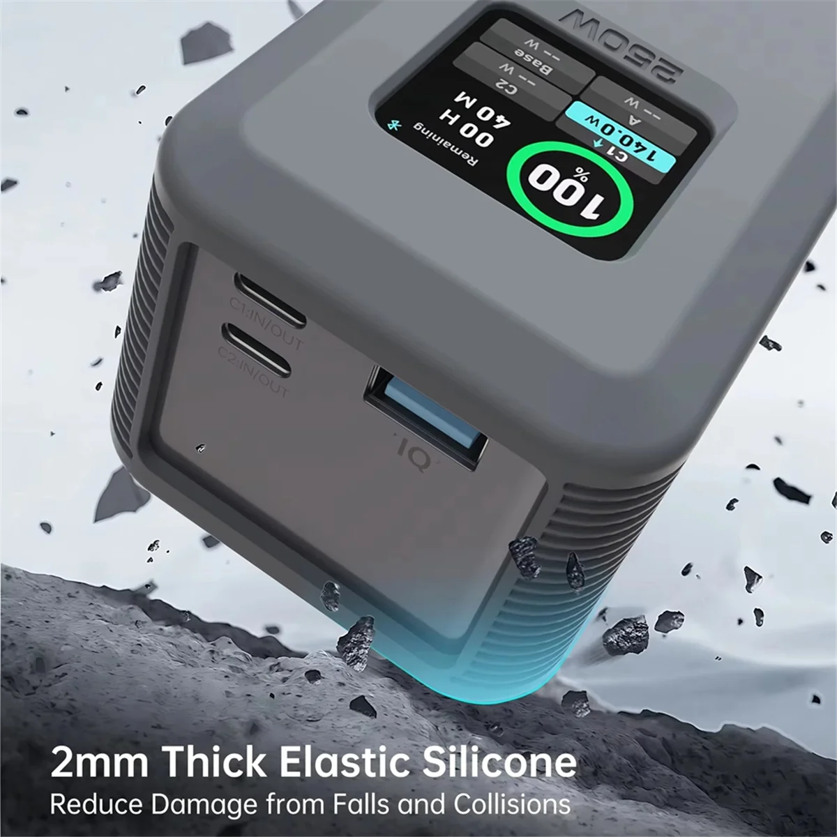 🔥 DIGIT Silicone Case for Anker Prime 250W Power Bank – Shockproof, Travel-Friendly, TF/SIM Storage