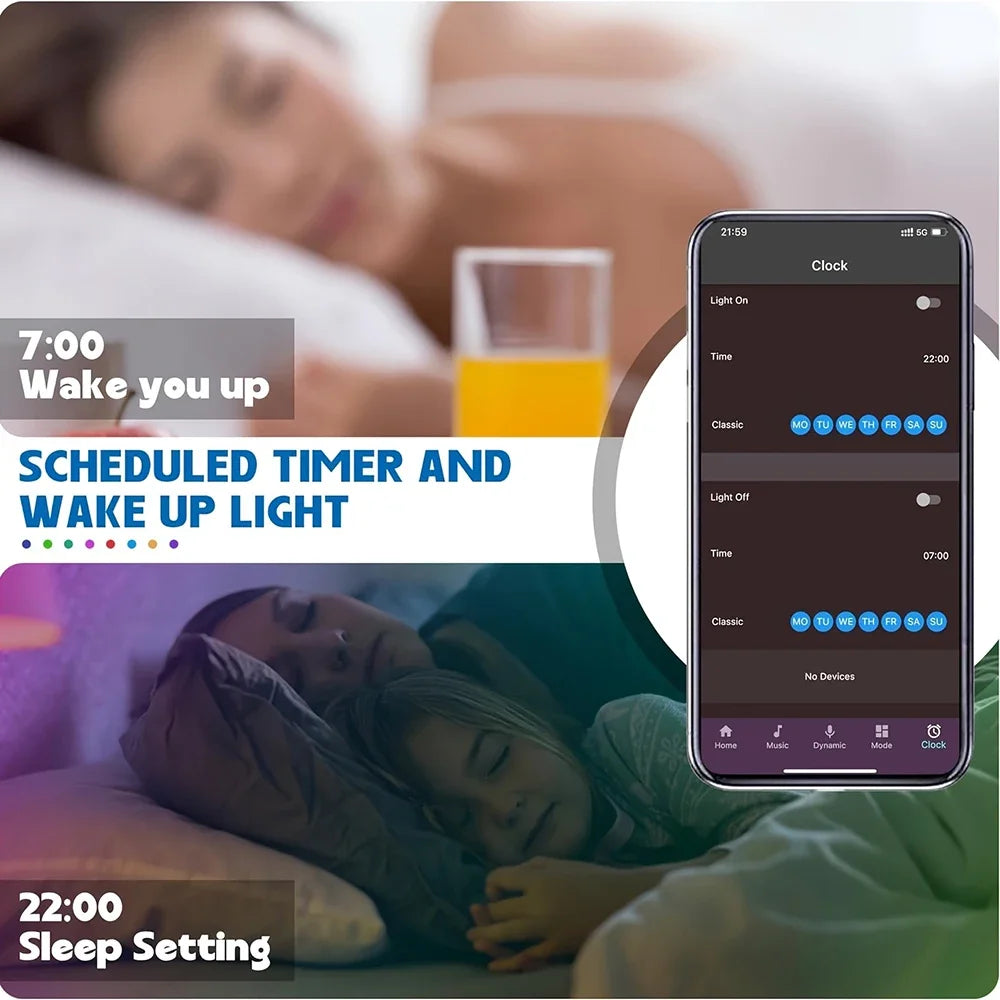 RGB LED Strip Lights – 5‑30m, App-Controlled, Multi-Color Mood Lighting ✨