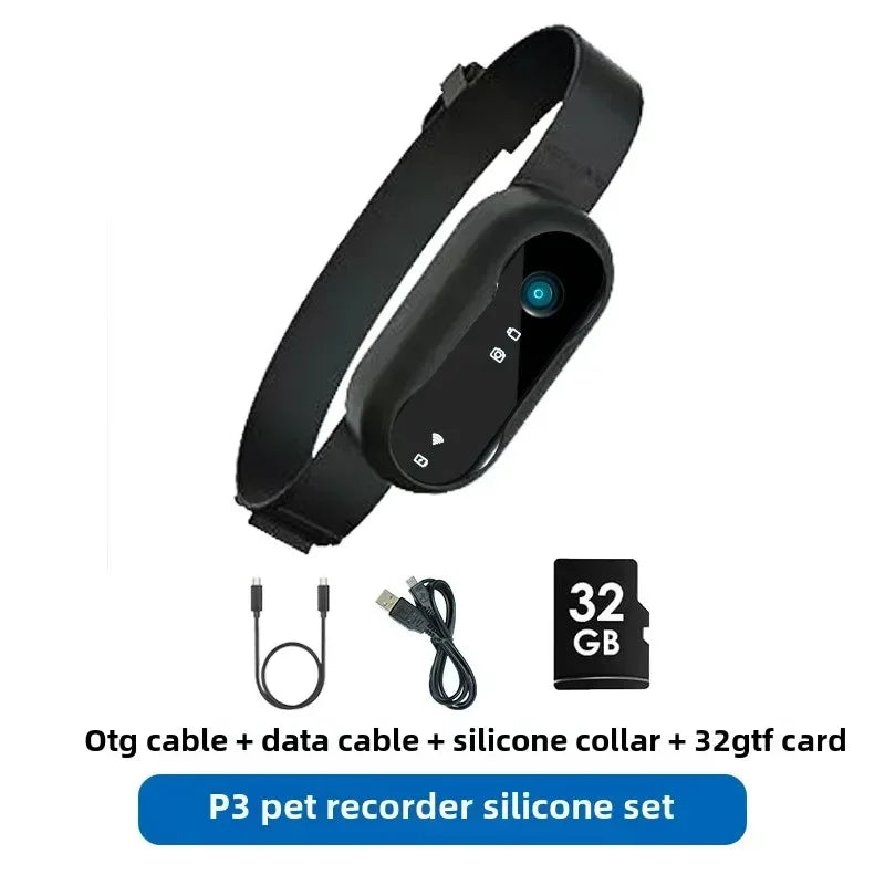 Cat & Dog Camera Collar – 🎥 HD 1080P Wi-Fi 💾 32G Card | USB Rechargeable  Pet Cam Gift