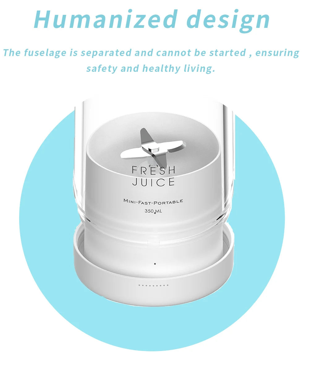 Portable USB Electric Juicer 🍹 | Mini Blender for Smoothies & Shakes