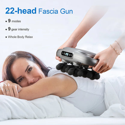 💪 22-Head Fascia Massage Gun | Deep Tissue Massager for Pain Relief ⚡