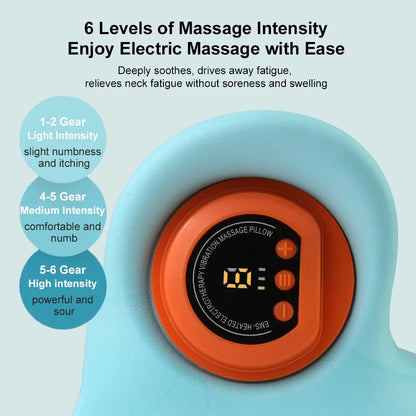 Therapy  💆‍♀️ Smart Cervical Traction & Heating Neck Massager Pillow