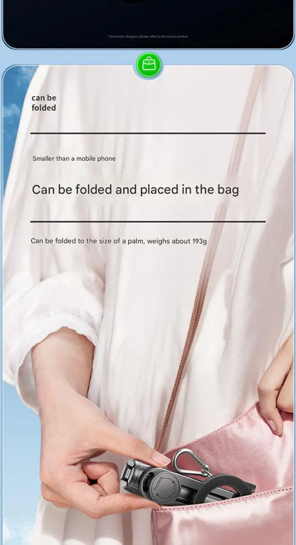 📱✨ Upgraded Foldable Magnetic Phone Holder & Selfie Stick | 360° Rotation Tripod with Remote