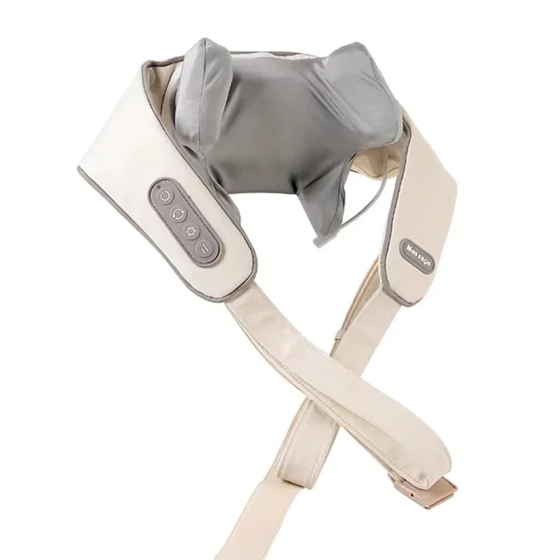 Neck & Shoulder Massager 💆‍♀️ | Wireless Kneading with Heat 🔥