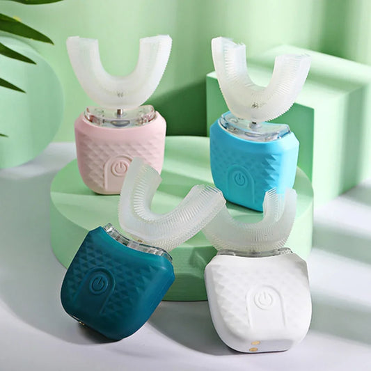 🦷 360° U-Shaped Ultrasonic Toothbrush | Smart Auto Cleaning ⚡ Whitening 🔋