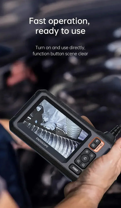🔍 Industrial Endoscope Camera 8mm 📱 4.3" IPS | 1080P HD Pipe Camera 🚗