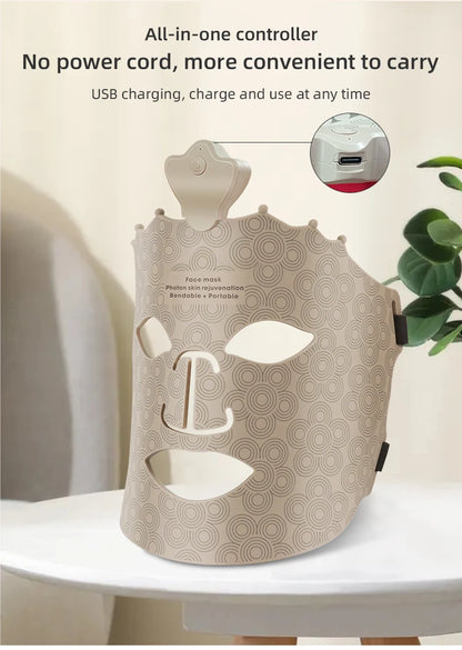 "LED Photon Therapy Infrared Mask – Skin Rejuvenation & Brightening Device ✨"