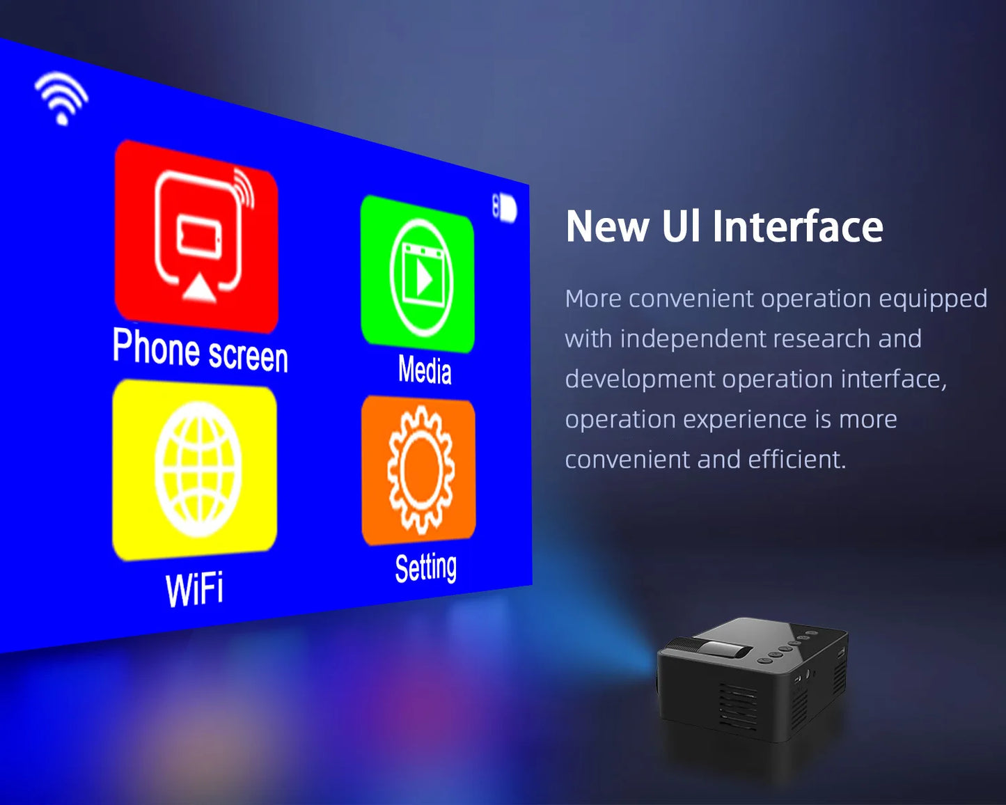 🎥 YT100 Mini Portable HD Projector | Wireless & Power Bank Supported