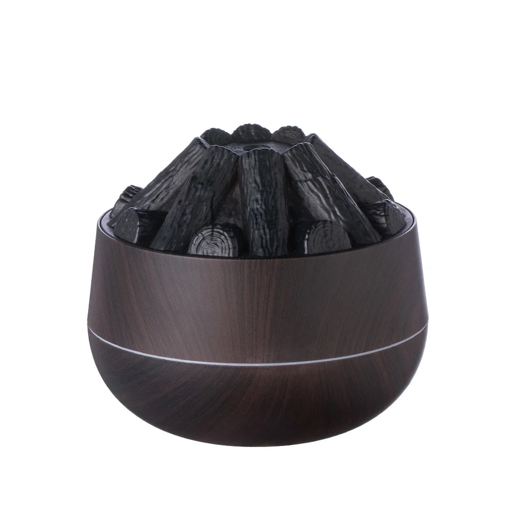 🔥 Charcoal Flame Aroma Diffuser – 300ml Mist 🌿💨