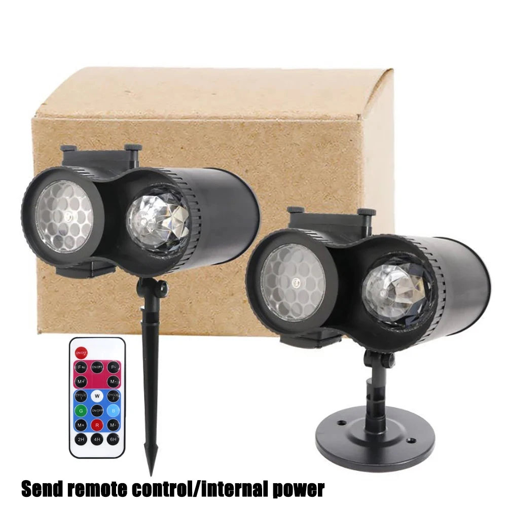 🎉 12-Card LED Laser Projector Light | 15W Waterproof Stage & Christmas Light