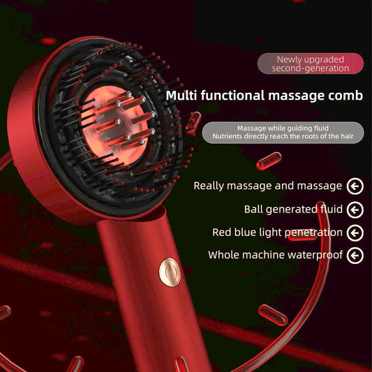 Electric Scalp Massager Comb | Infrared Light Therapy + Essence Applicator 💧💆‍♀️ For Healthier Hair & Relaxed Scalp
