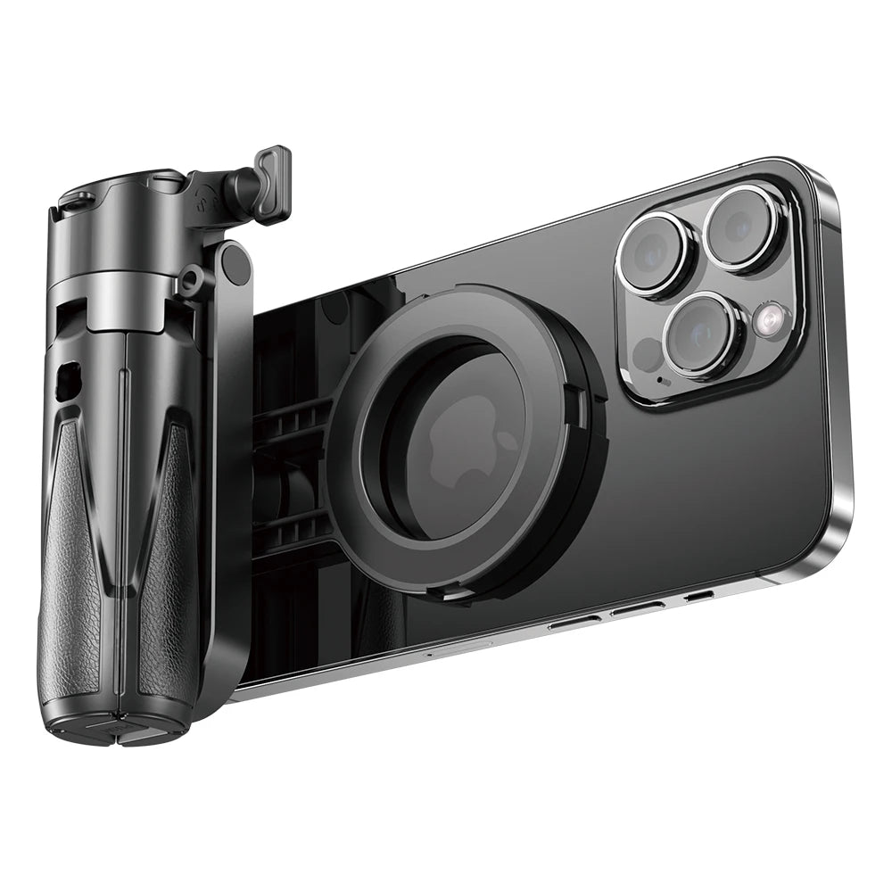 📱✨ Upgraded Foldable Magnetic Phone Holder & Selfie Stick | 360° Rotation Tripod with Remote