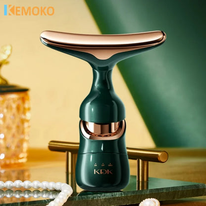 3-in-1 Neck & Face Lifting Massager 💆‍♀️ | Microcurrent, Vibration & LED Therapy