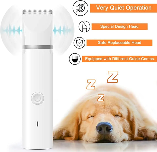 🐶🐱 Pet Grooming Kit  Low Noise Clippers Rechargeable  Nail Grinder