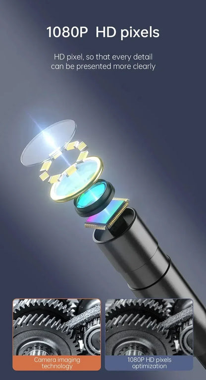 🔍 Industrial Endoscope Camera 8mm 📱 4.3" IPS | 1080P HD Pipe Camera 🚗