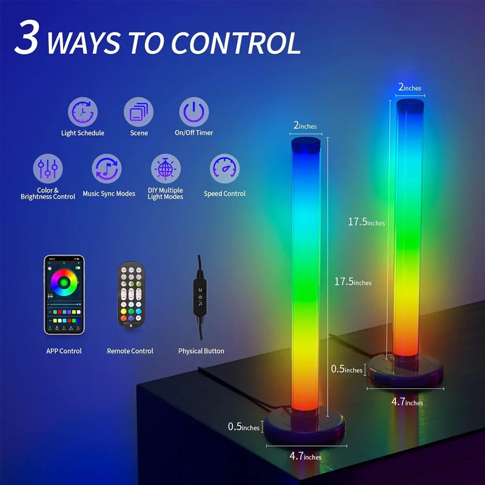 ✨ Smart LED Light Bar 360° RGB Ambient Lamp 🎮 TV Backlight & Music Sync