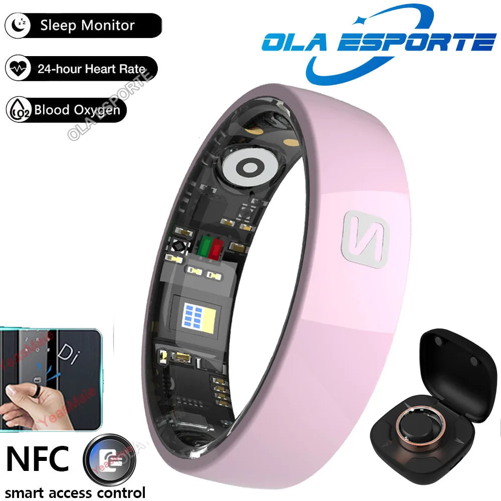 Smart NFC Health Ring 2025  | Sleep 😴 Heart  BP ⏱ Fitness 🌊 Ceramic + Charging⏱