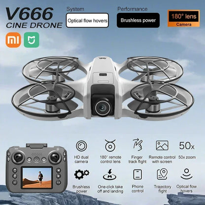 "Xiaomi Mijia MINI V666 4K Drone – 5G Wi-Fi RC Quadcopter with Obstacle Avoidance 🌍✨.