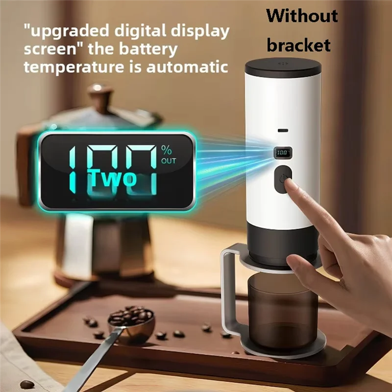 ☕ Portable Espresso Coffee Maker  Fast Brew System 🔋 Integrated Power Bank