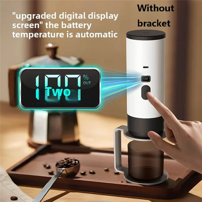 ☕ Portable Espresso Coffee Maker  Fast Brew System 🔋 Integrated Power Bank