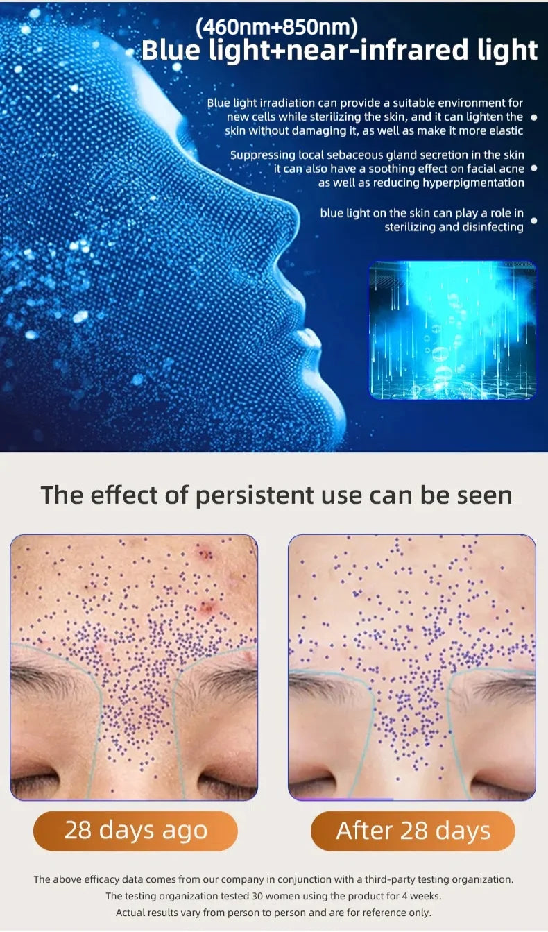 "LED Photon Therapy Infrared Mask – Skin Rejuvenation & Brightening Device ✨"