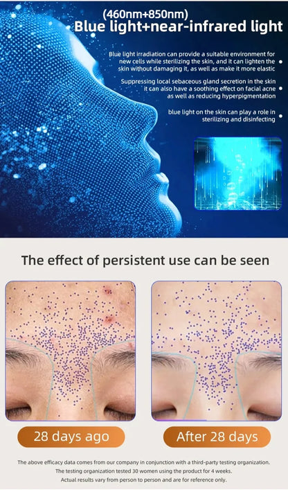 "LED Photon Therapy Infrared Mask – Skin Rejuvenation & Brightening Device ✨"