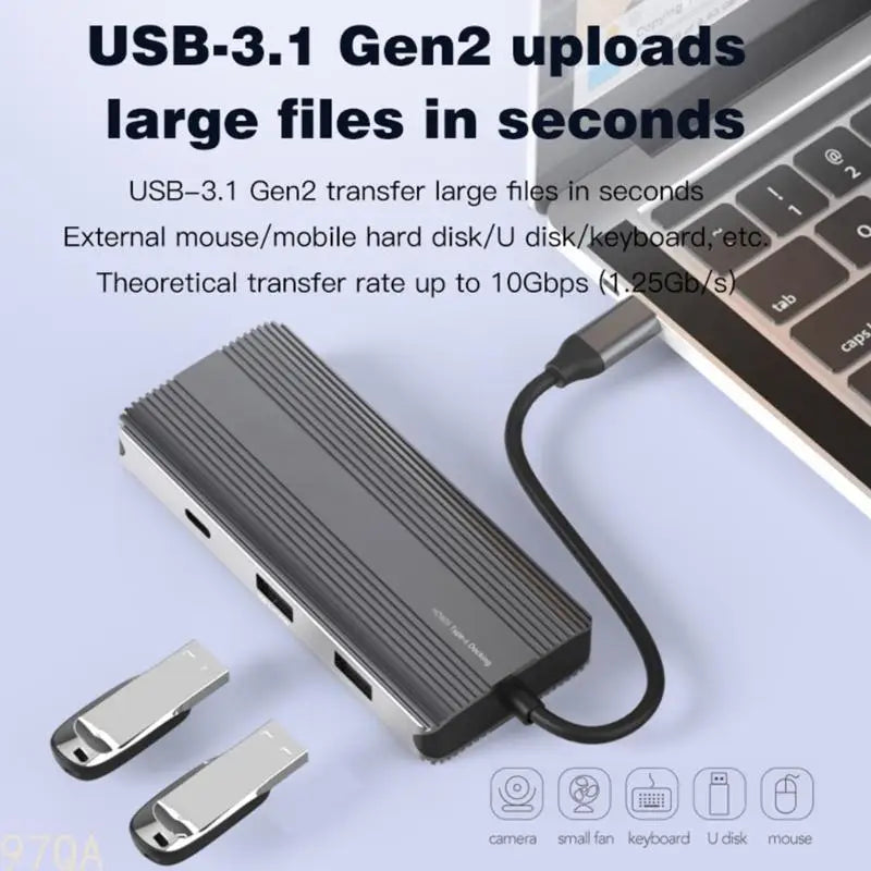 🖥️⚡ 97QA USB-C Hub | HDTV + Gigabit LAN + PD100W