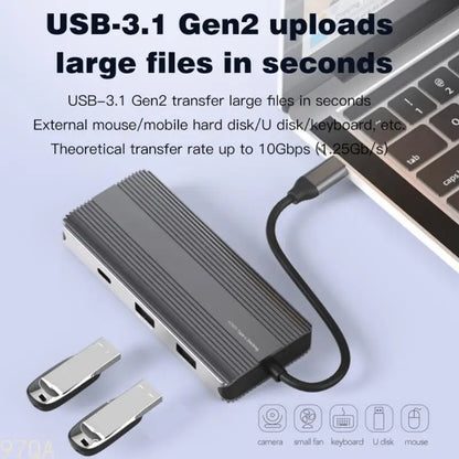 🖥️⚡ 97QA USB-C Hub | HDTV + Gigabit LAN + PD100W