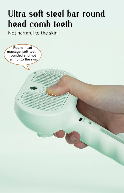 Pet Steam Spray Comb 🐾💦 – Grooming, Dematting & Massage Brush for Cats & Dogs