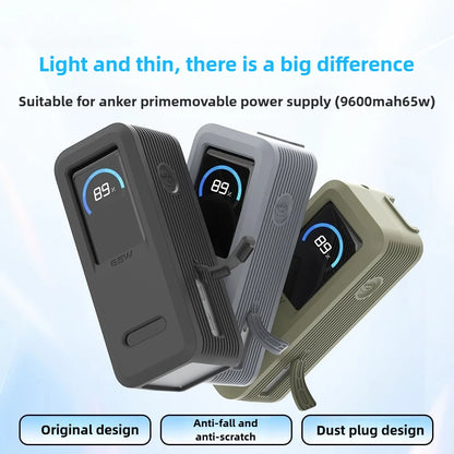"Silicone Protective Case for Anker Prime 9600mAh 65W 🔋🛡️