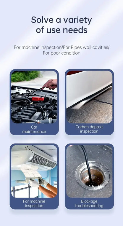 🔍 Industrial Endoscope Camera 8mm 📱 4.3" IPS | 1080P HD Pipe Camera 🚗