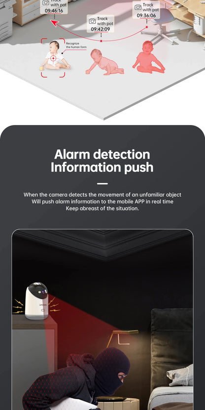 📡 Lenovo Smart 3MP PTZ WiFi Camera 🎥 Indoor CCTV | Motion Alerts, 5G, Night Vision