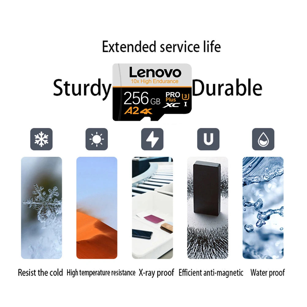 Lenovo Micro SD Card ⚡ | 2TB–128GB, Class 10 V60 A2 for Phone, Camera & Switch