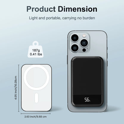 Magnetic Wireless Power Bank 10000mAh ⚡ PD 20W | LED Display for iPhone 16/15/14/13/12/Pro/Mini/Pro Max