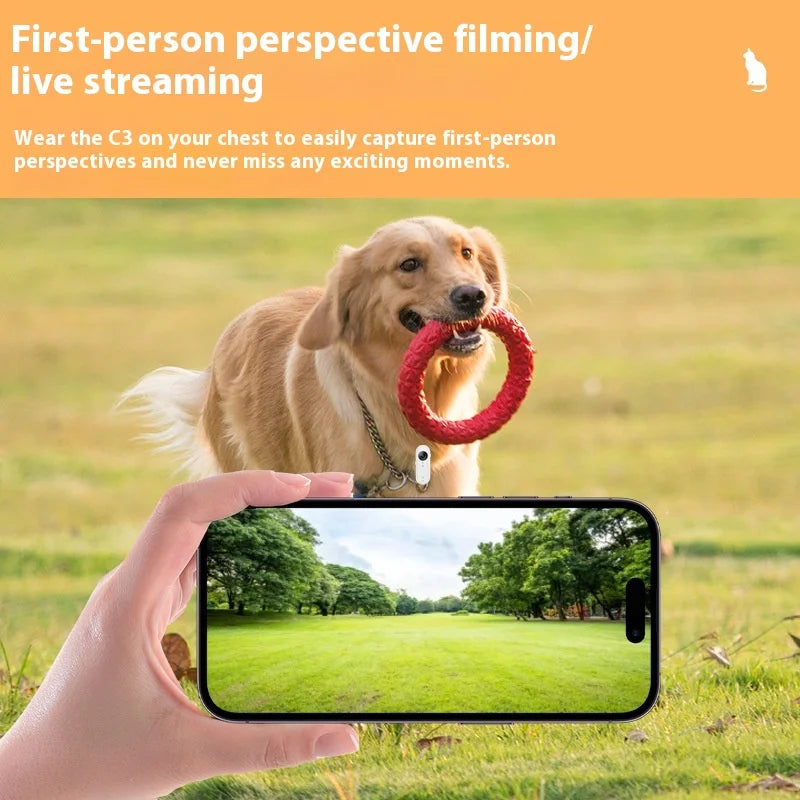 Cat & Dog Camera Collar – 🎥 HD 1080P Wi-Fi 💾 32G Card | USB Rechargeable  Pet Cam Gift