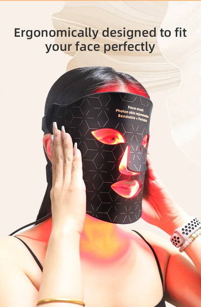 "LED Photon Therapy Infrared Mask – Skin Rejuvenation & Brightening Device ✨"