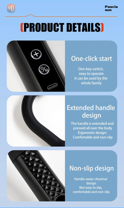 ⚡ Electric Fascia Gun Massager – Deep Muscle Relaxation for Fitness & Recovery 💪